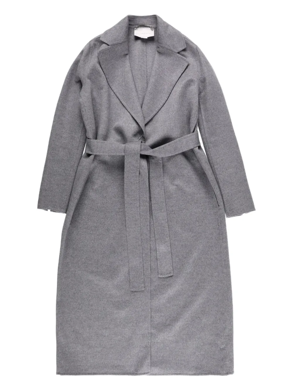 Stella Mccartney Double-faced Wrap Coat In Gray
