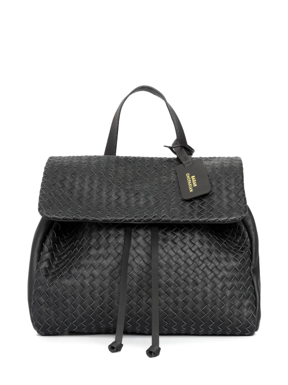 Sarah Chofakian Expresso woven backpack - Nero