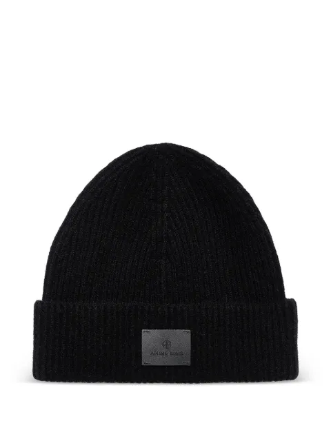 ANINE BING Carley ribbed beanie hat