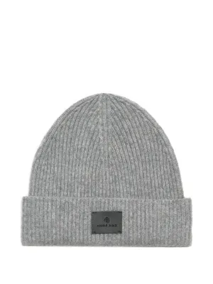 Tory Burch Ribbed Knit Beanie Hat | Brown | FARFETCH display picture 1