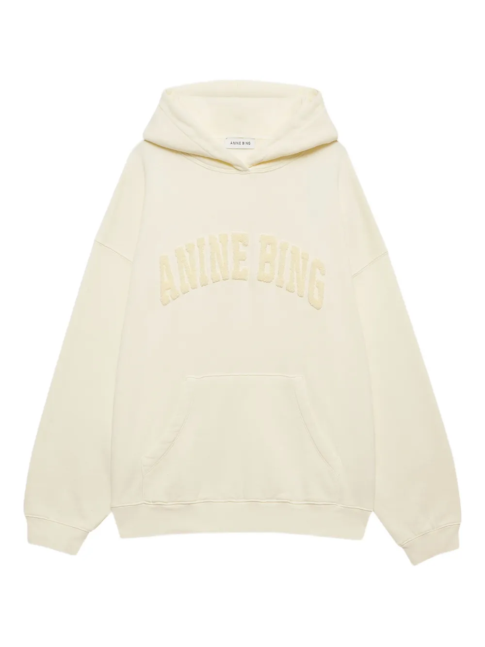 Anine Bing Long-sleeved Hooded Sweatshirt In Neutral