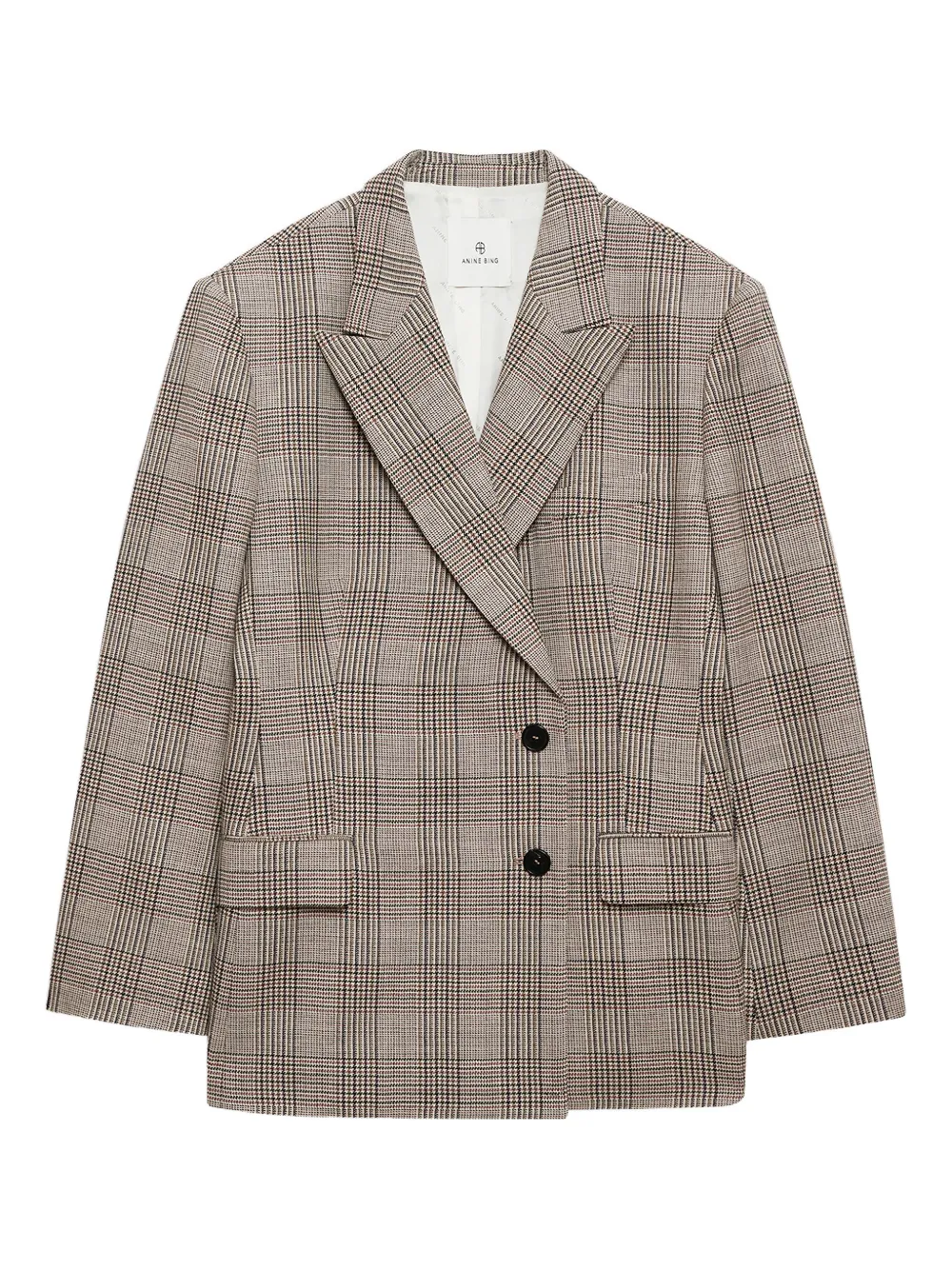 ANINE BING Blazer tartan Aretha - Marrone