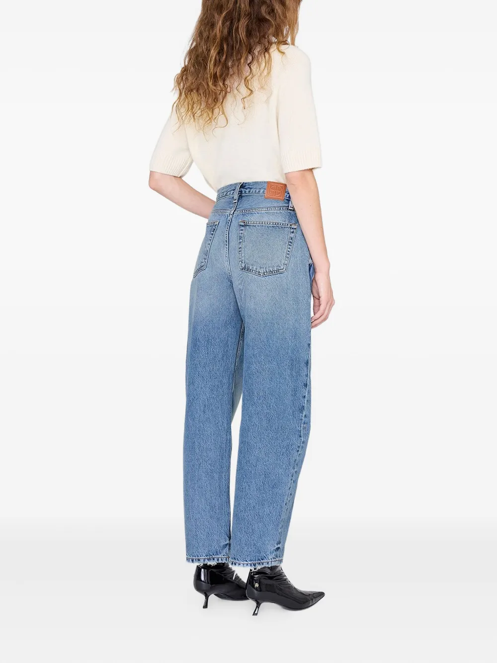 Anine Bing Five-pocket Denim Trousers Featuring Belt Loops In Blue
