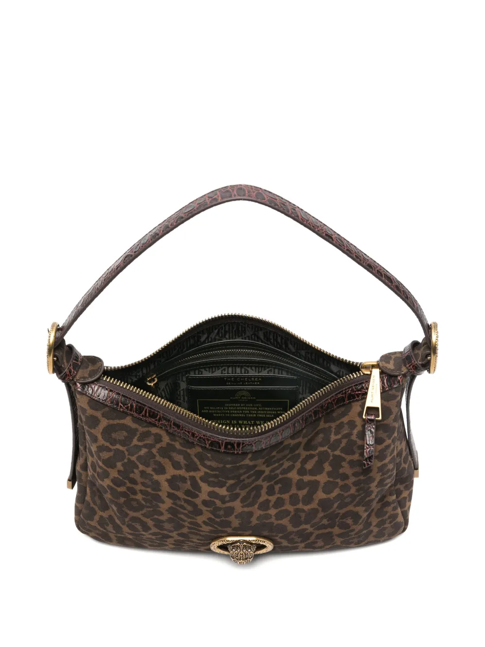 Kurt Geiger Chelsea Animal-print Shoulder Bag In Brown