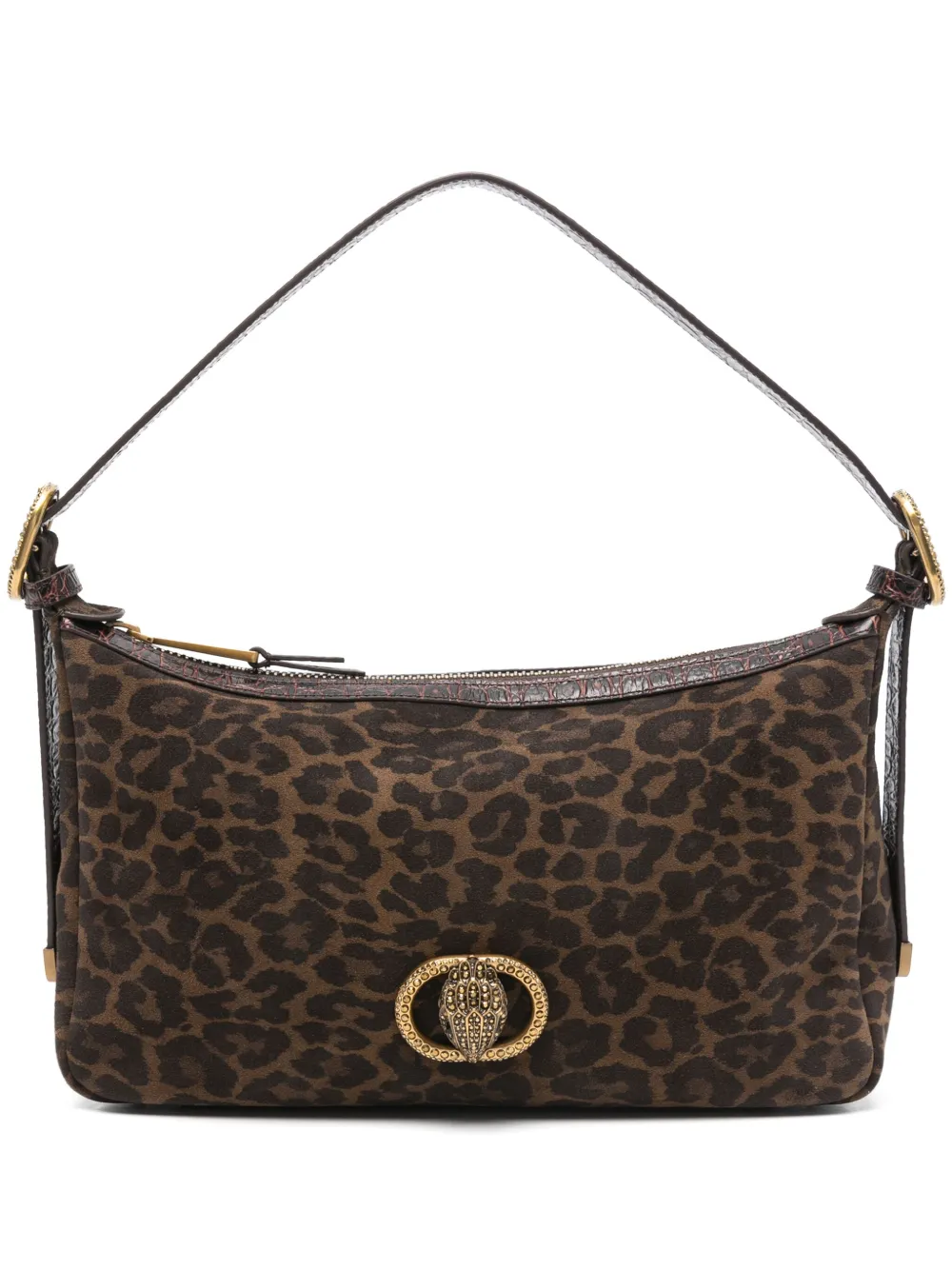 Kurt Geiger Chelsea Animal-print Shoulder Bag In Brown