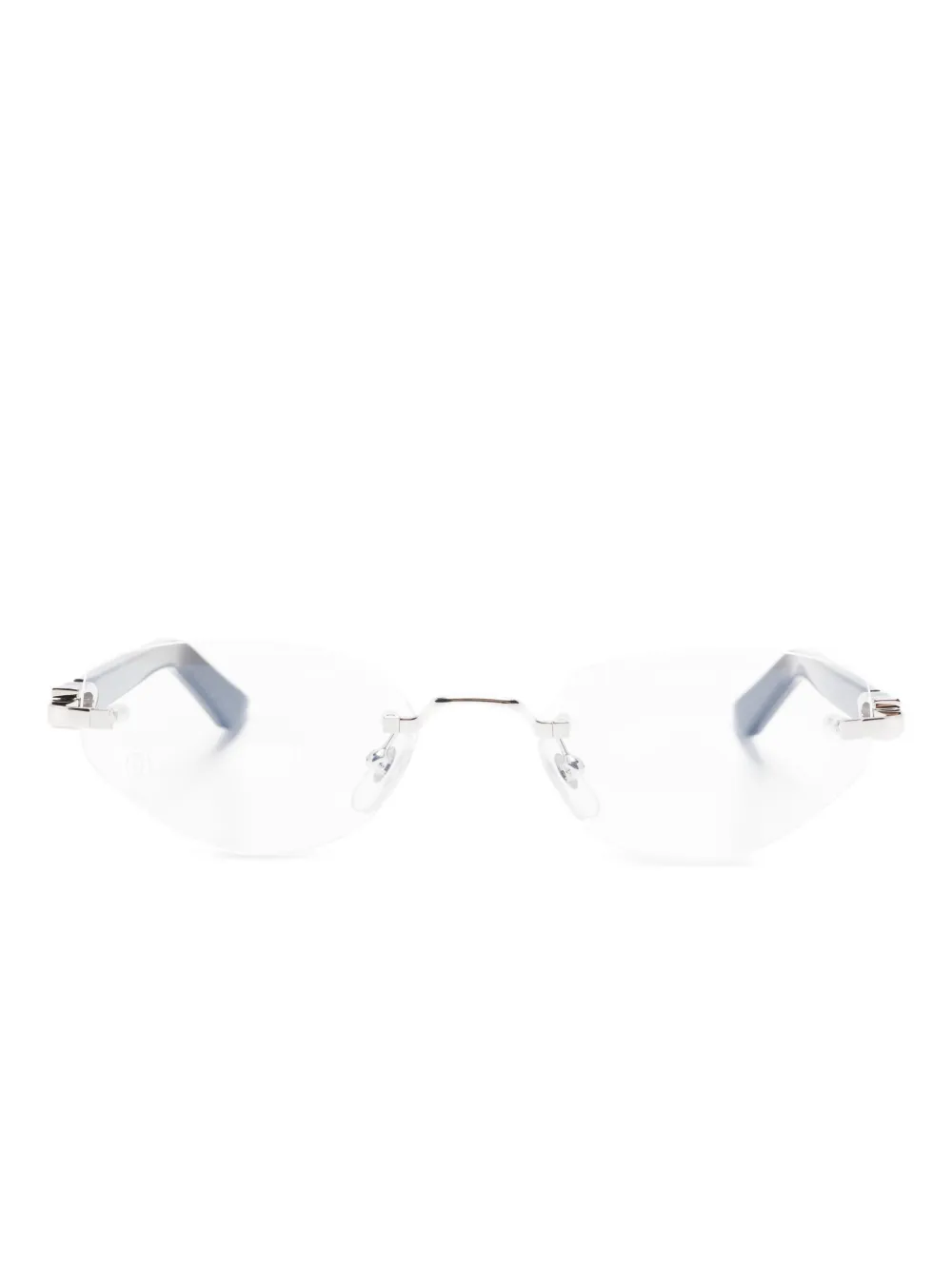 Cartier Eyewear rimless rectangle-frame glasses | Blue | Image 1