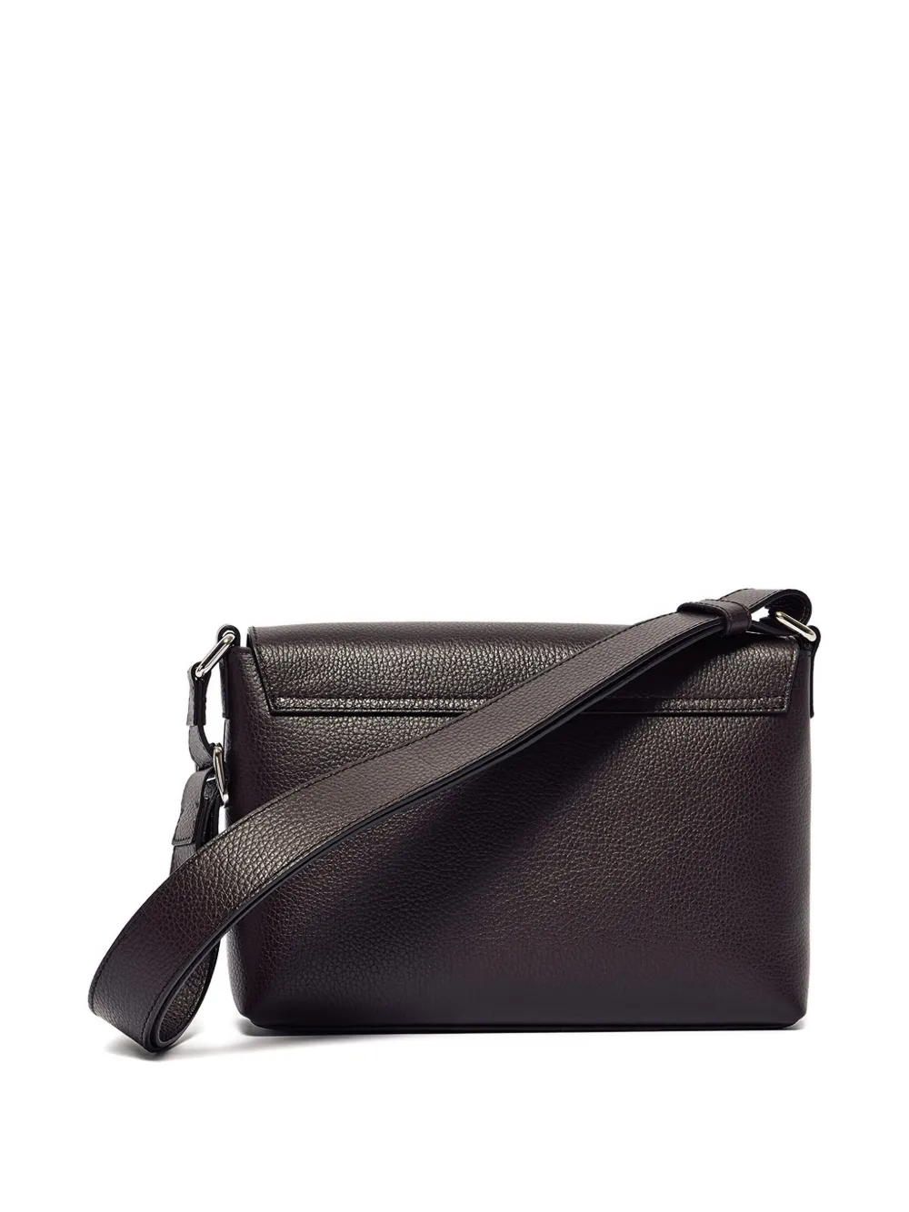 Orciani small leather messenger bag - Bruin