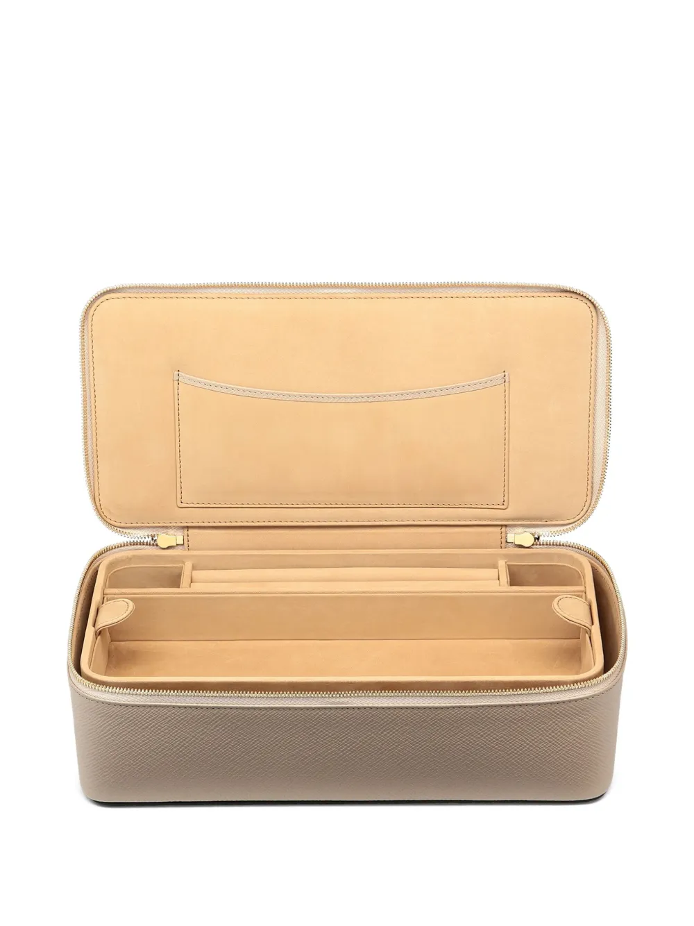 Smythson Panama Zip Jewellery Case In Neutral