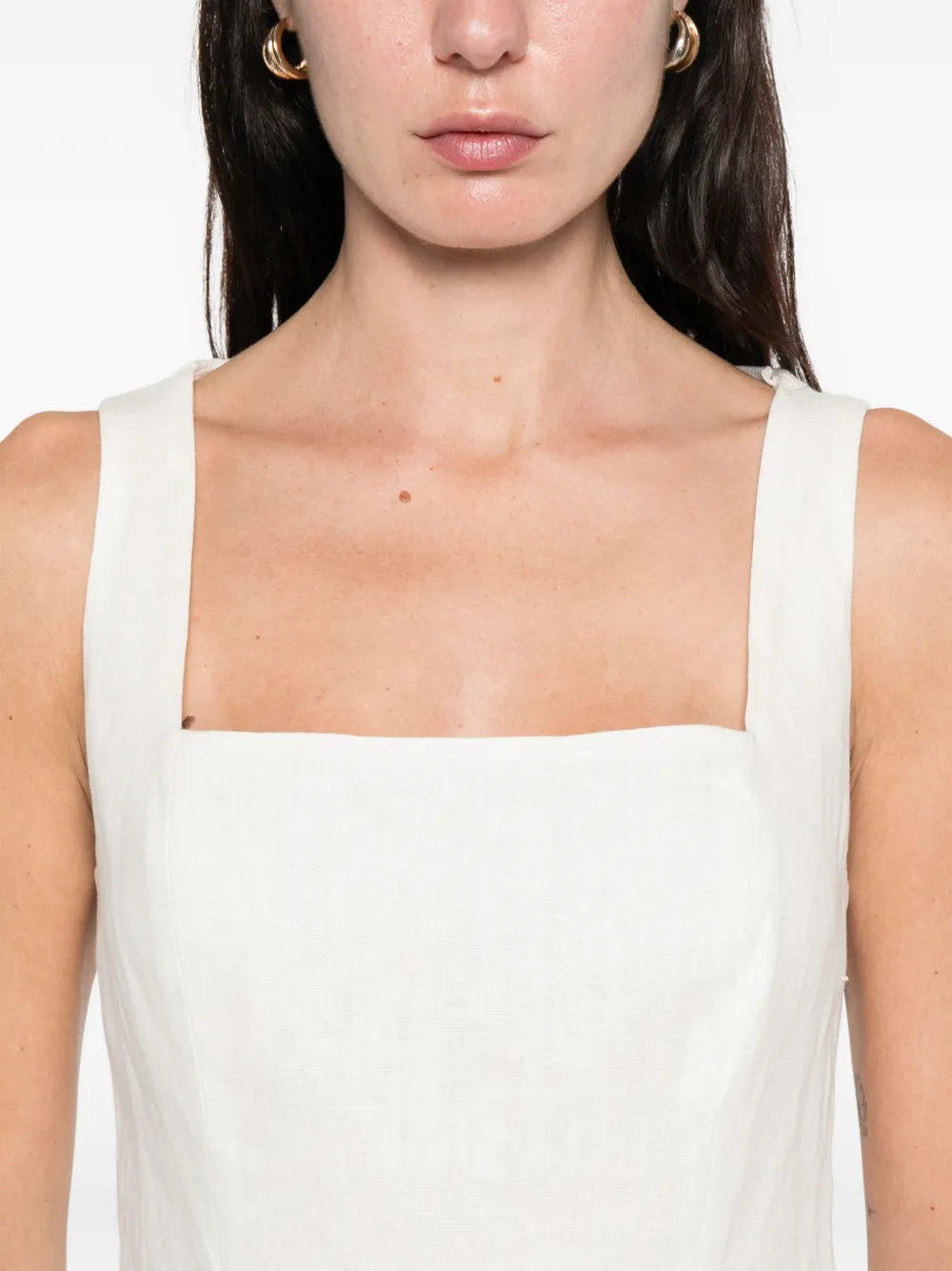 Faithfull The Brand Mina Square-neck Top In White