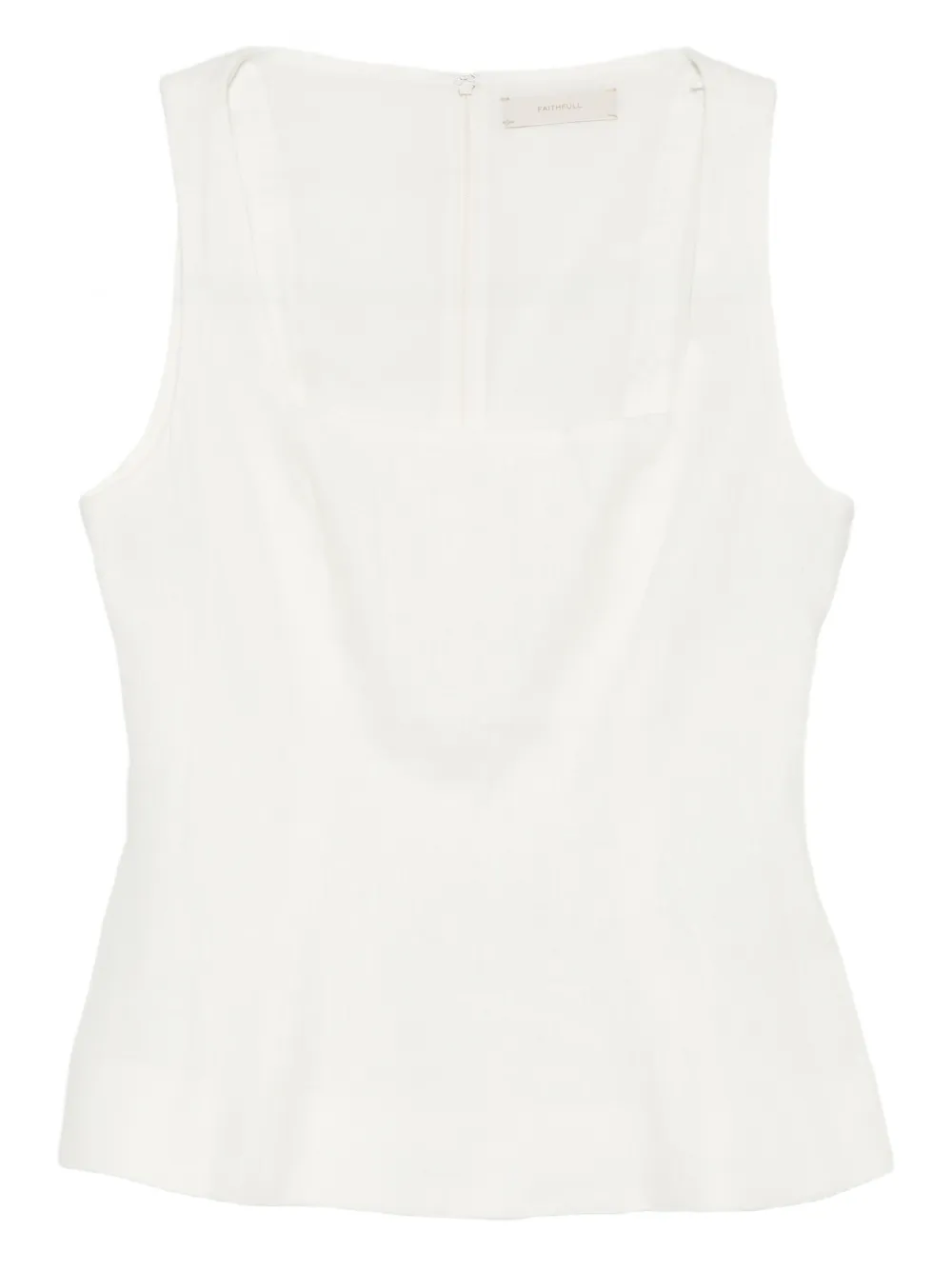 Faithfull The Brand Mina Square-neck Top In White