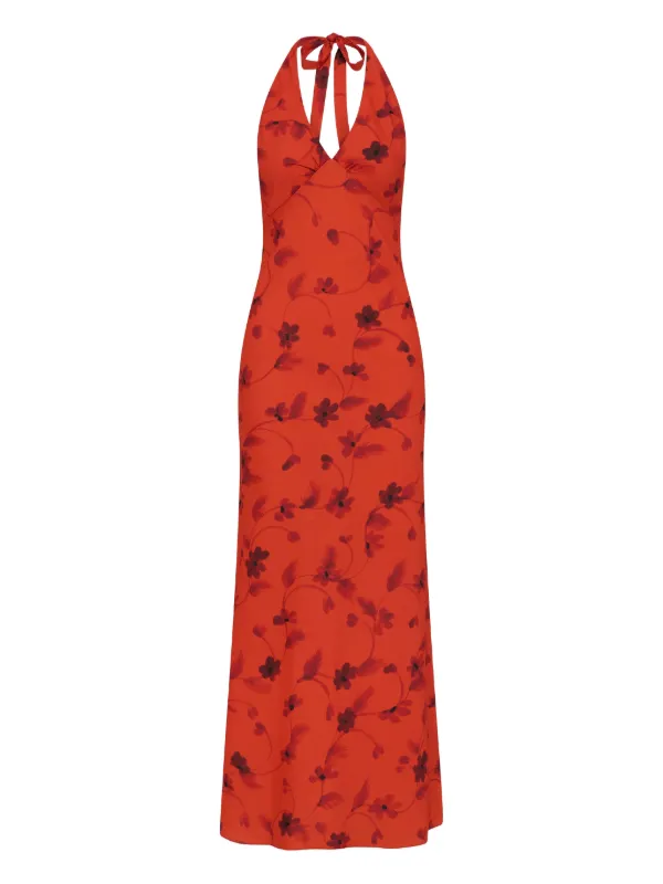 chinese dress ladies Faithfull The Brand Reis Maxi Dress in Red main image 0