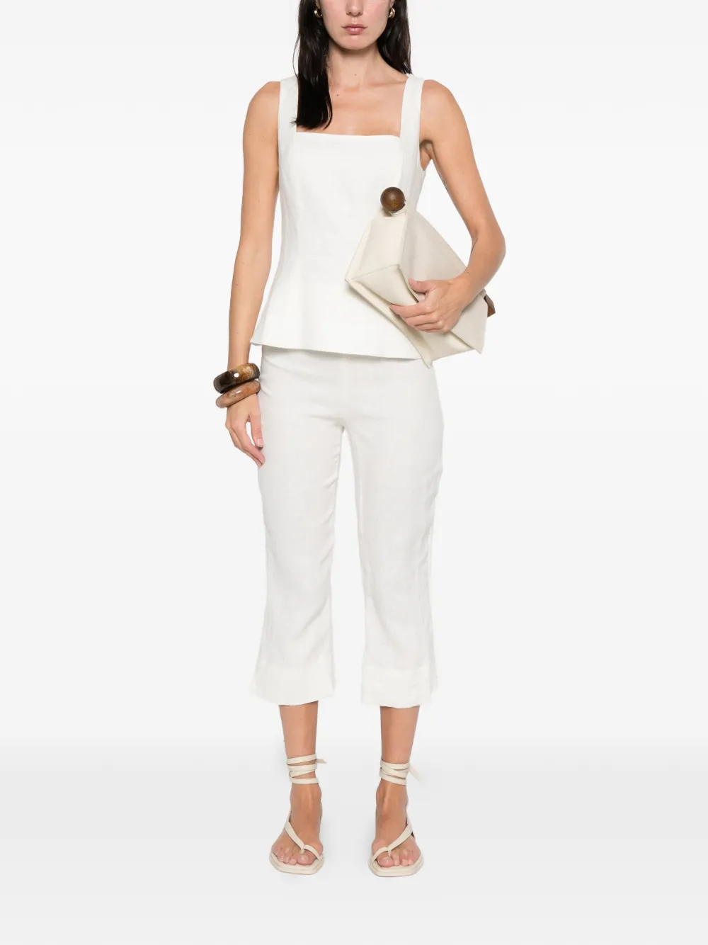 Faithfull The Brand Valeria Linen Trousers In White