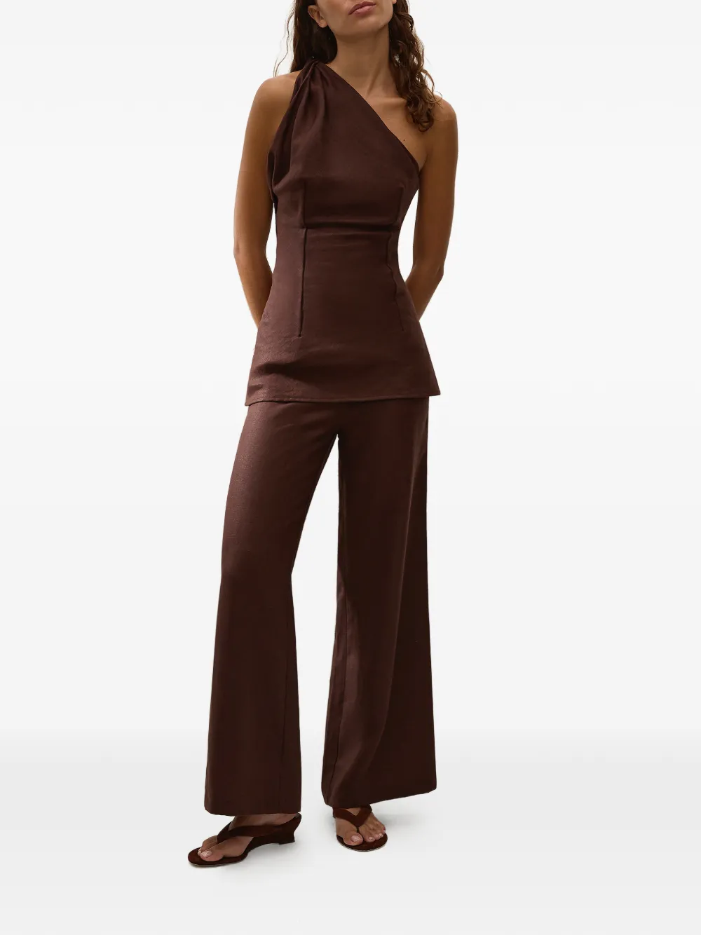 Faithfull Agua asymmetrische top Bruin