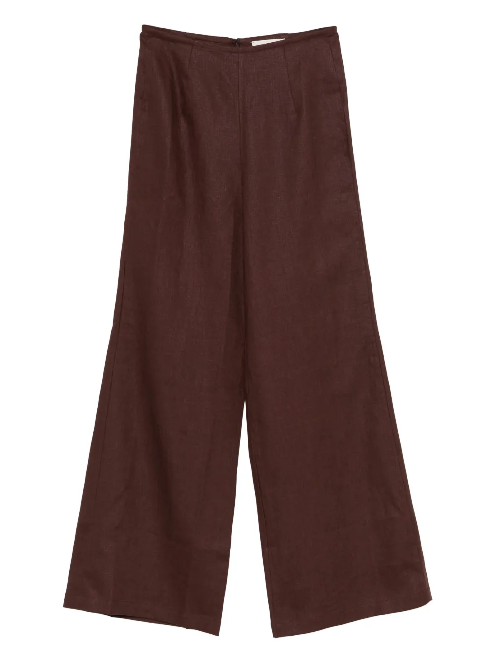 Faithfull The Brand Syna Linen Trousers In Brown