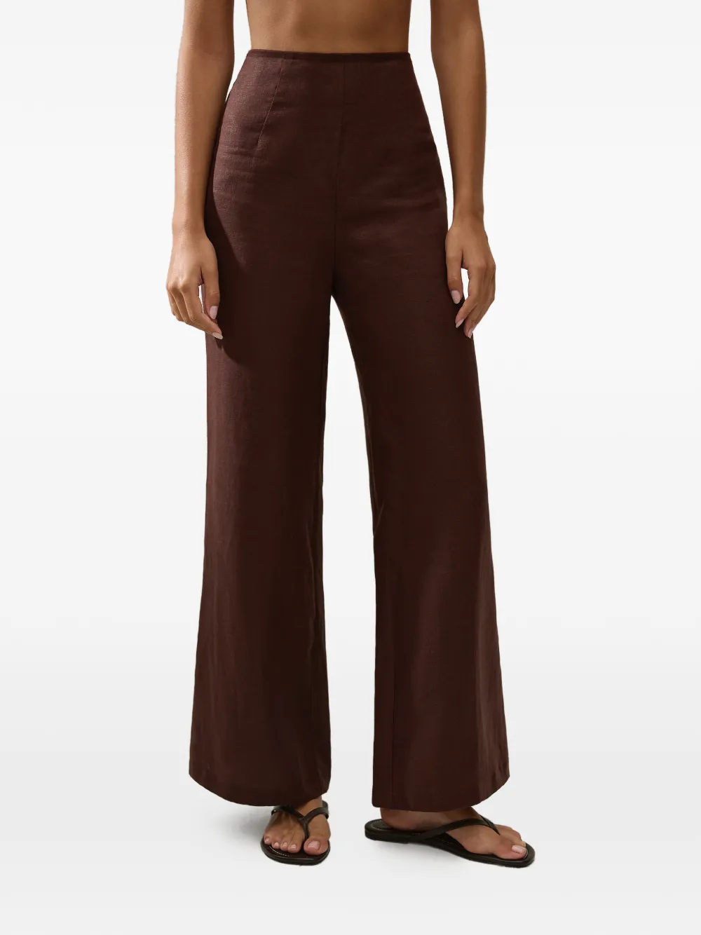 Faithfull Syna linnen broek Bruin