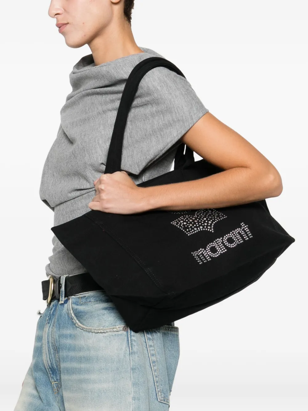 Isabel Marant Yenky Zipped Tote Bag In Black