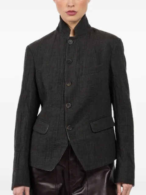 Forme D'expression stand-collar buttoned jacket