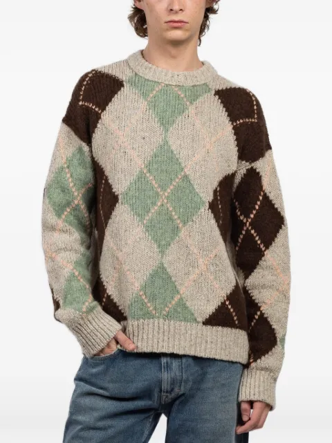 atomo factory argyle knit sweater