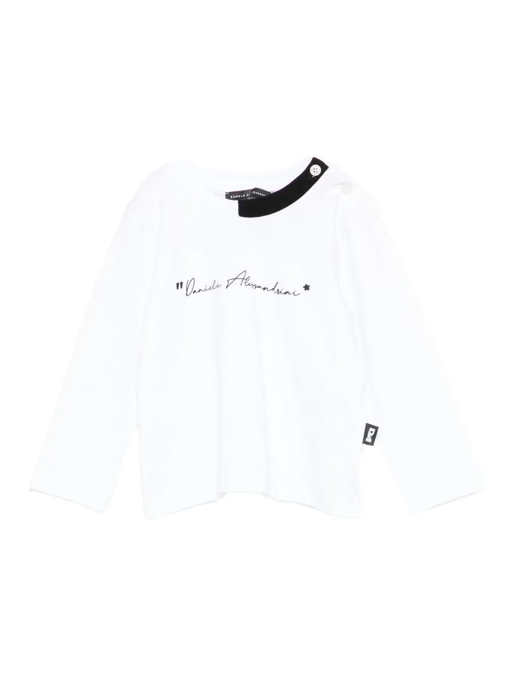 Daniele Alessandrini Kids logo-print long-sleeve t-shirt - Bianco