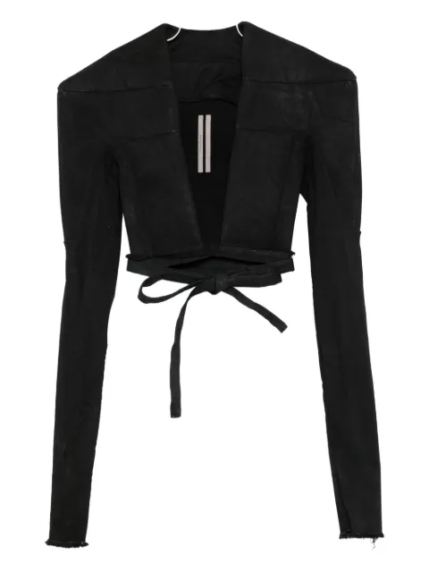 Rick Owens tie-fastening jacket
