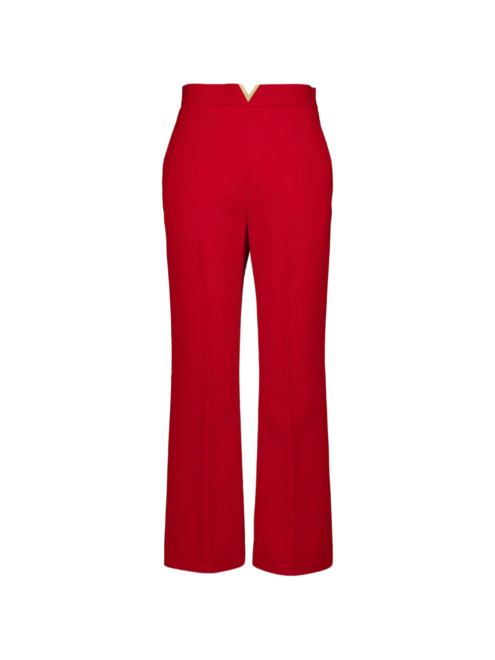 Valentino Garavani Hose aus Wollkrepp mit V-Detail - Rot