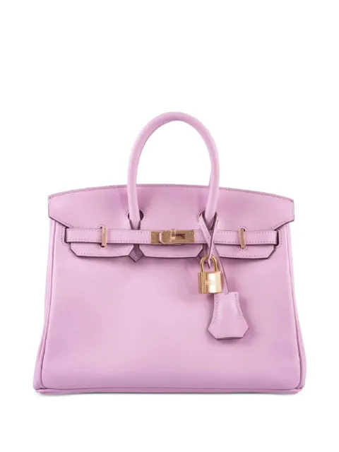 Hermès Pre-Owned 2023 mauve Sylvester Birkin 25 swift gold hardware handbag