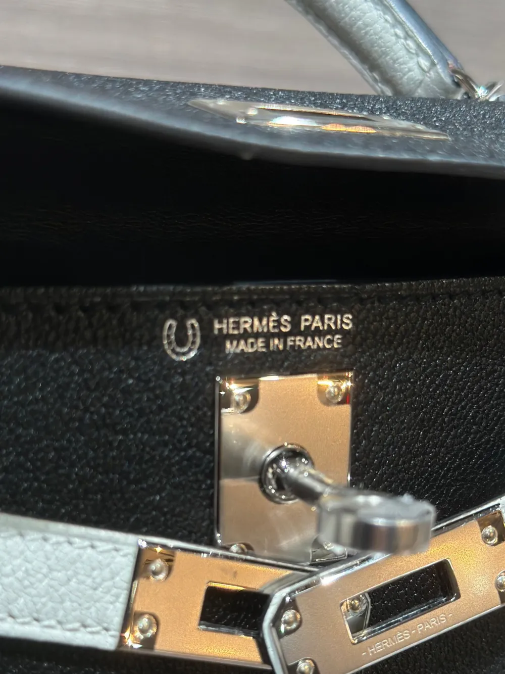 Pre-owned Hermes 2024 Mini Kelly 20 Handbag In Black