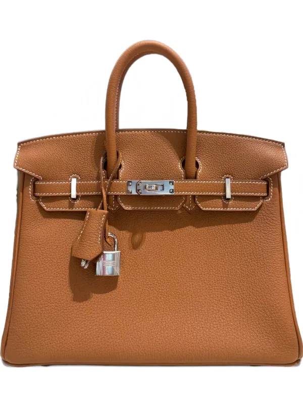 HERMES ハンドバッグ birkin 25 Hermès Pre-Owned 2025 Gold Birkin 25 Togo Palladium Hardware