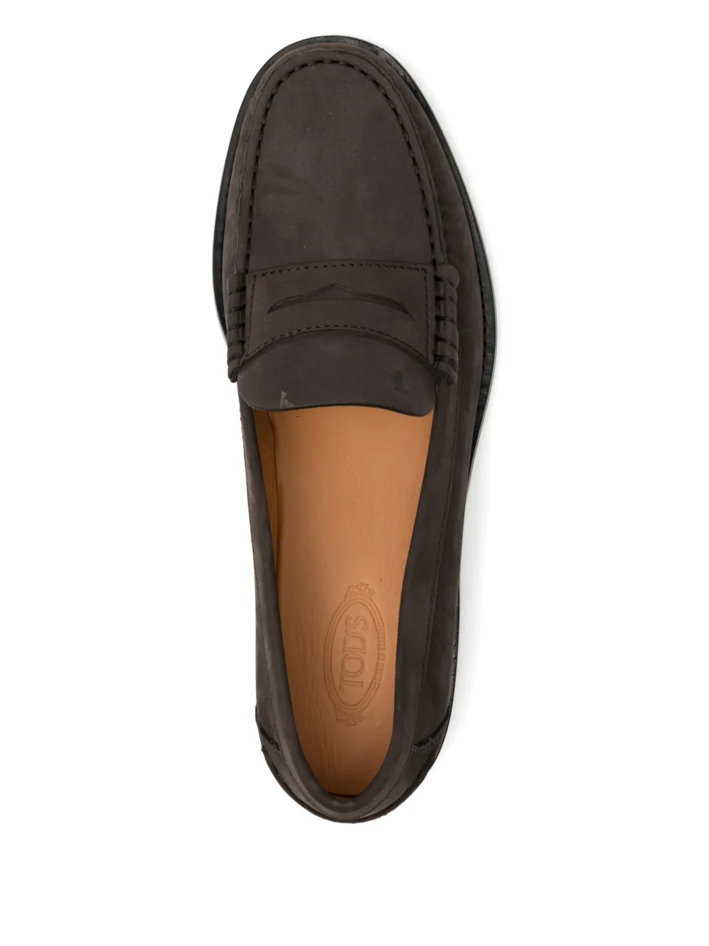 Tod's Leather Loafers In Brown