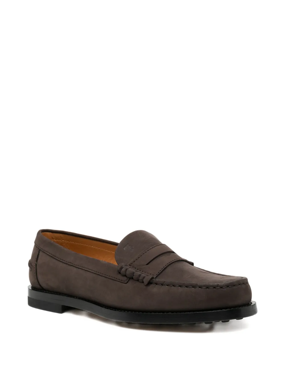 Tod's Leather Loafers In Brown