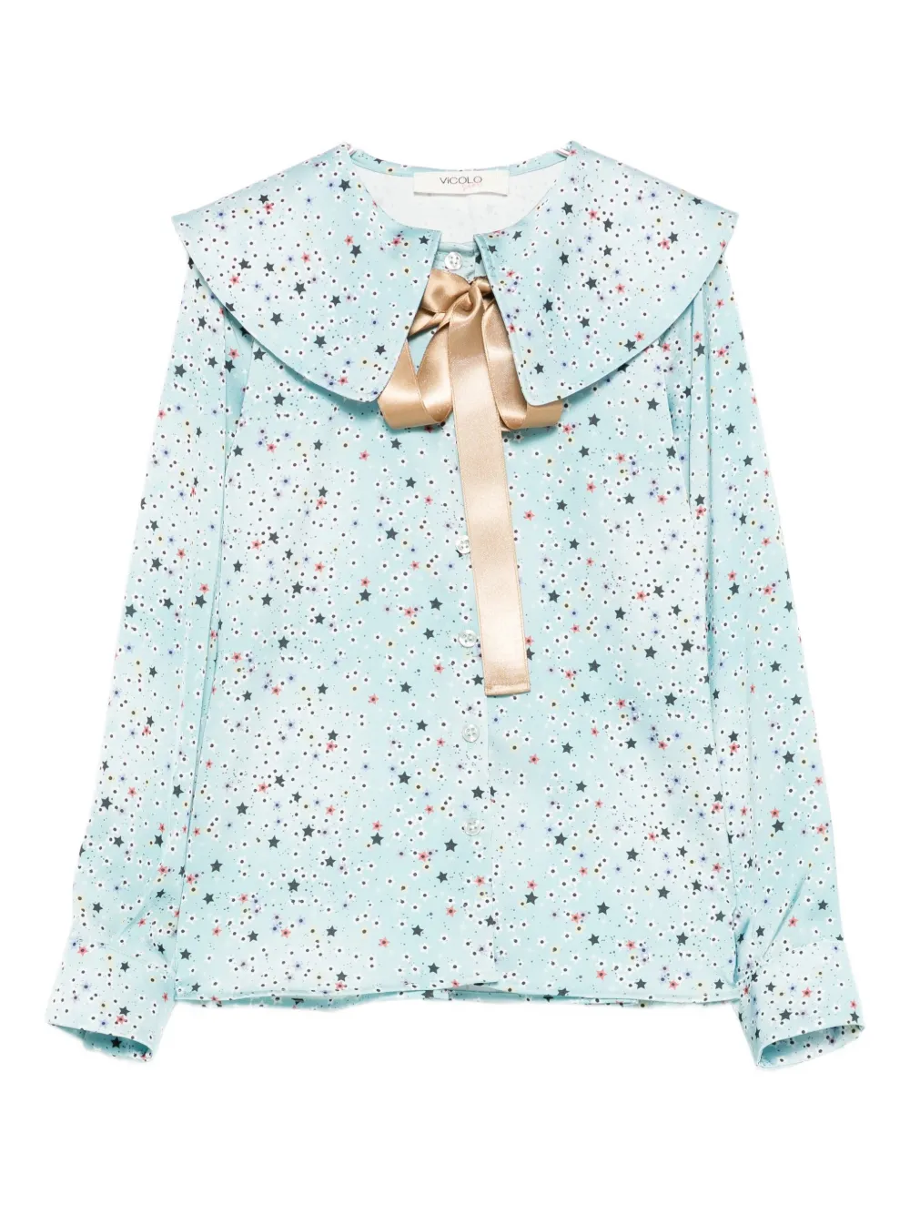 Vicolo Star-print Blouse In Blue