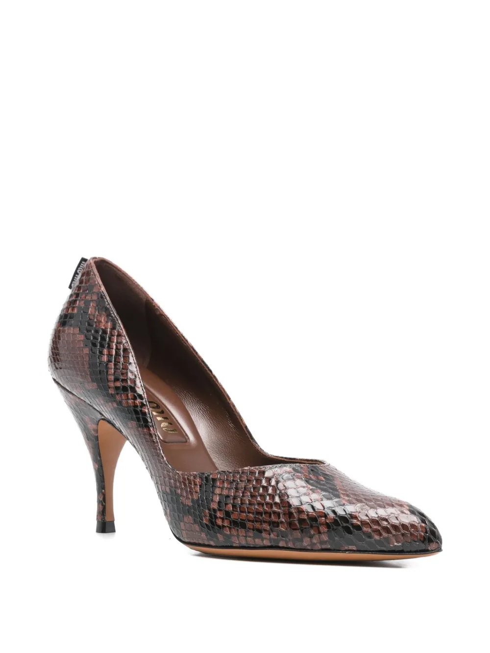 Miu Miu 85mm ayers snakeskin effect pumps | Heeled Pumps | Image 2
