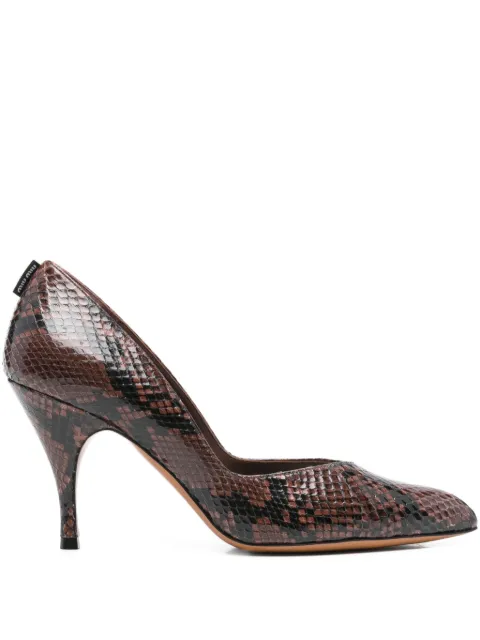 Miu Miu 85mm ayers snakeskin effect pumps