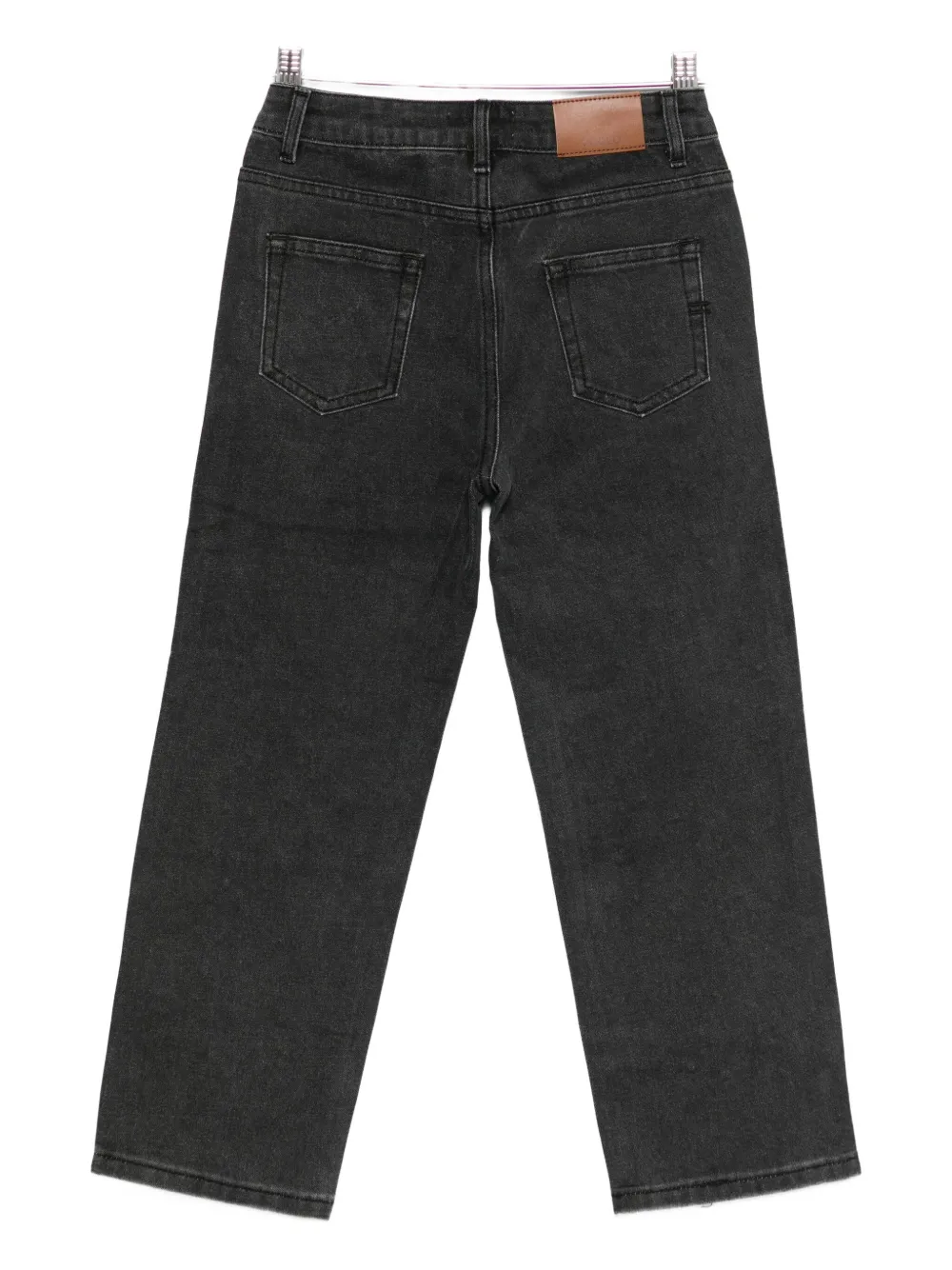 Vicolo Strass-embellished Cotton Jeans In Gray