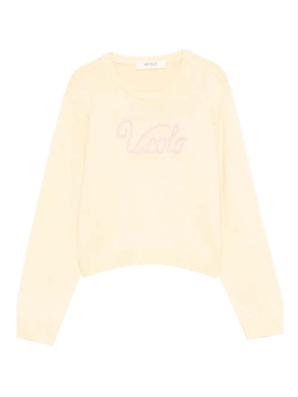 VICOLO logo-detail crew-neck sweater - Giallo