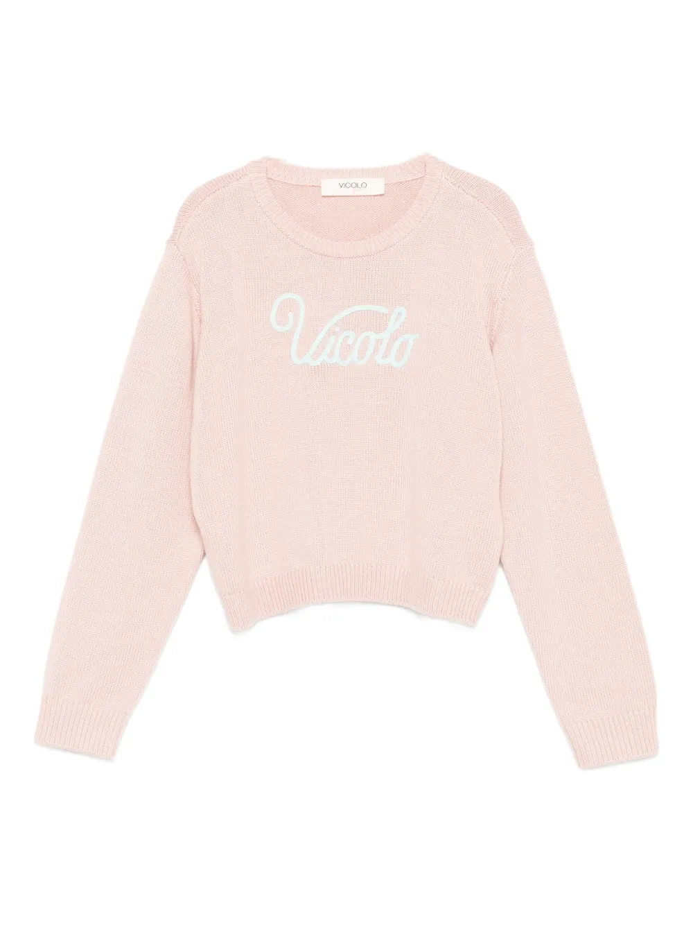 VICOLO logo-detail crew-neck sweater - Rosa