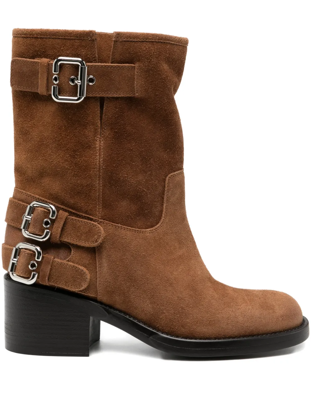 Chloé 60mm Dakota Biker Boots In Brown