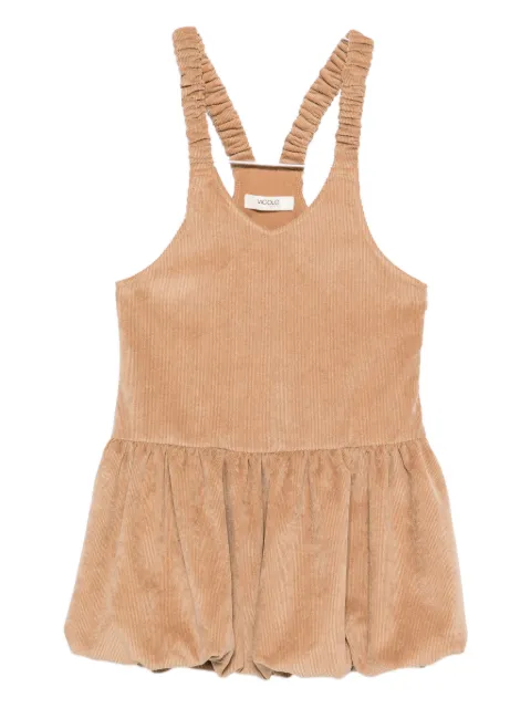 VICOLO ruched corduroy mini dress
