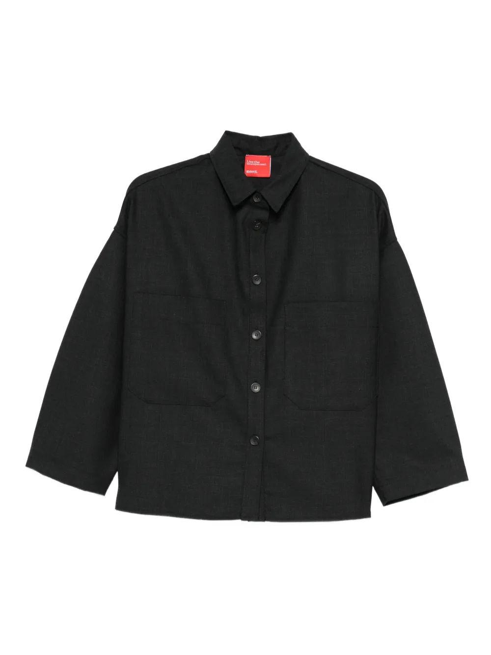 Merci Cotton Shirt In Black