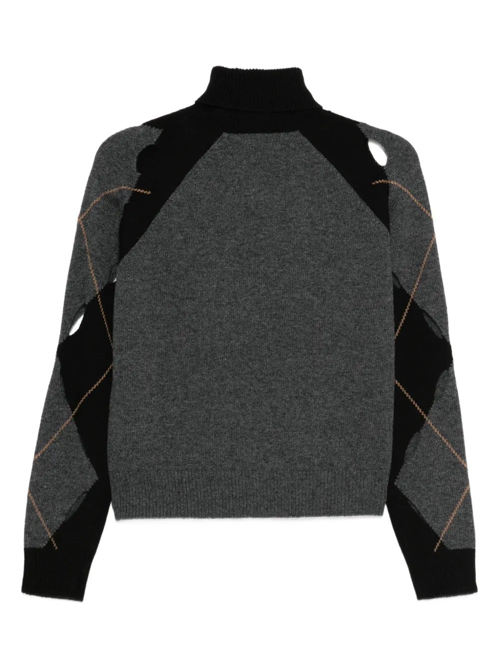 jucca approved argyle-pattern cutout sweater | Knitted Sweaters | Image 2
