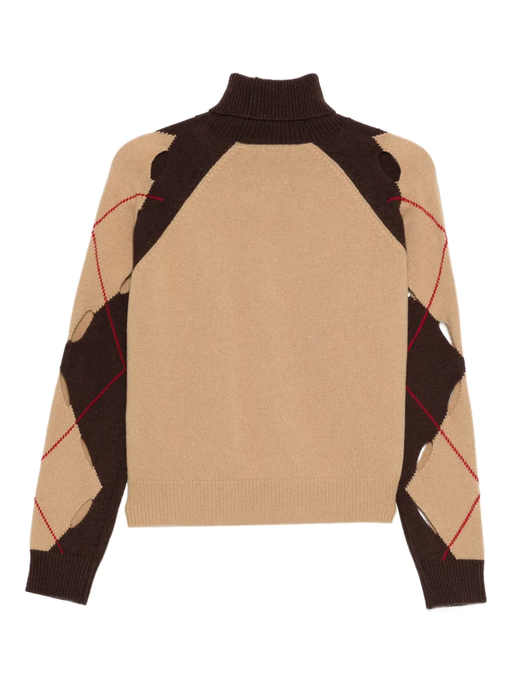 jucca approved argyle-pattern cutout sweater | Knitted Sweaters | Image 2