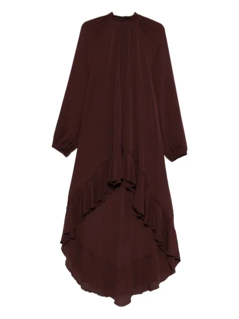 SO ALLURE ruffled high-neck dress