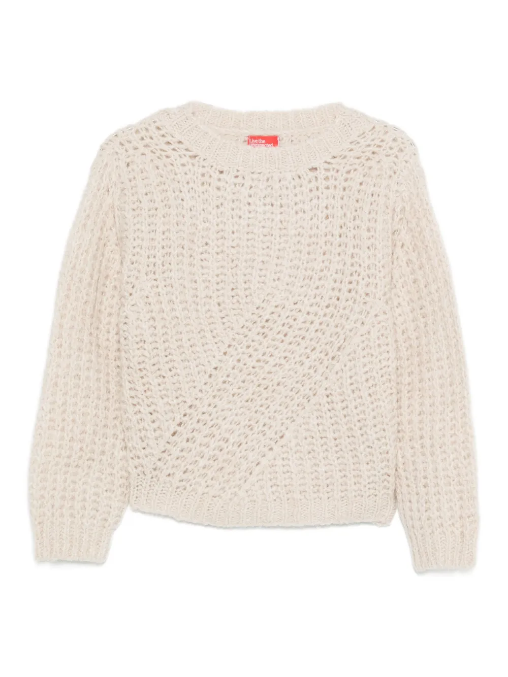 Merci Cable-knit Knitted Top In Neutral