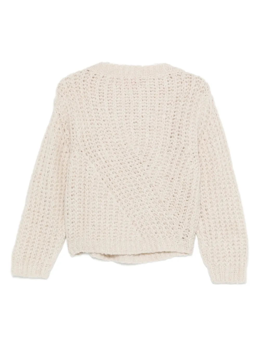 Merci Cable-knit Knitted Top In Neutral