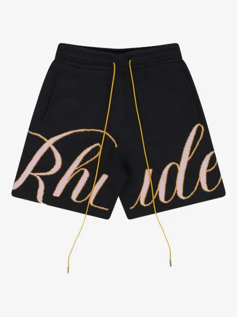 RHUDE knit script swim shorts