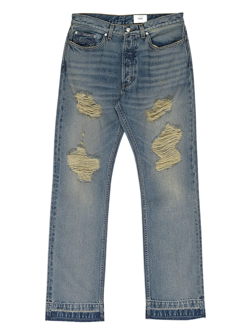 RHUDE jeans con efecto envejecido | azul | Image 1