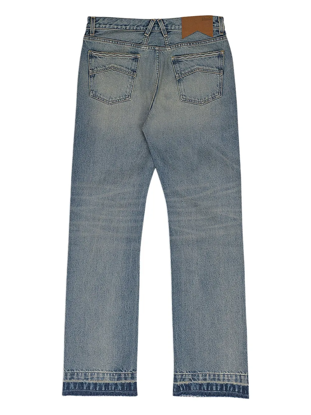 RHUDE Beach Bum gerafelde denim jeans - Blauw