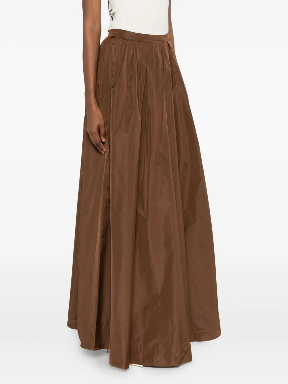Max Mara Maxi-plooirok Bruin