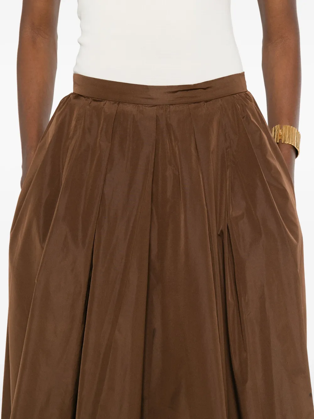 Max Mara Maxi-plooirok Bruin