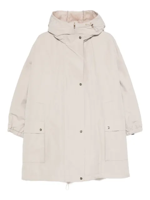 Max Mara Studio flap-pocket hooded coat